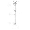 Monarch Specialties Coat Rack, Hall Tree, Free Standing, 12 Hooks, Entryway, 70"H, Bedroom, Metal, White, Contemporary I 2006